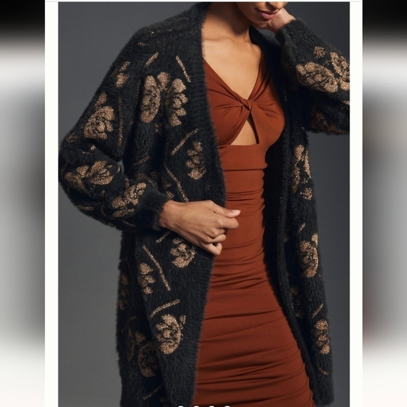 Maeve Anthropologie open front eyelash cardigan OS NWT - Picture 2 of 9